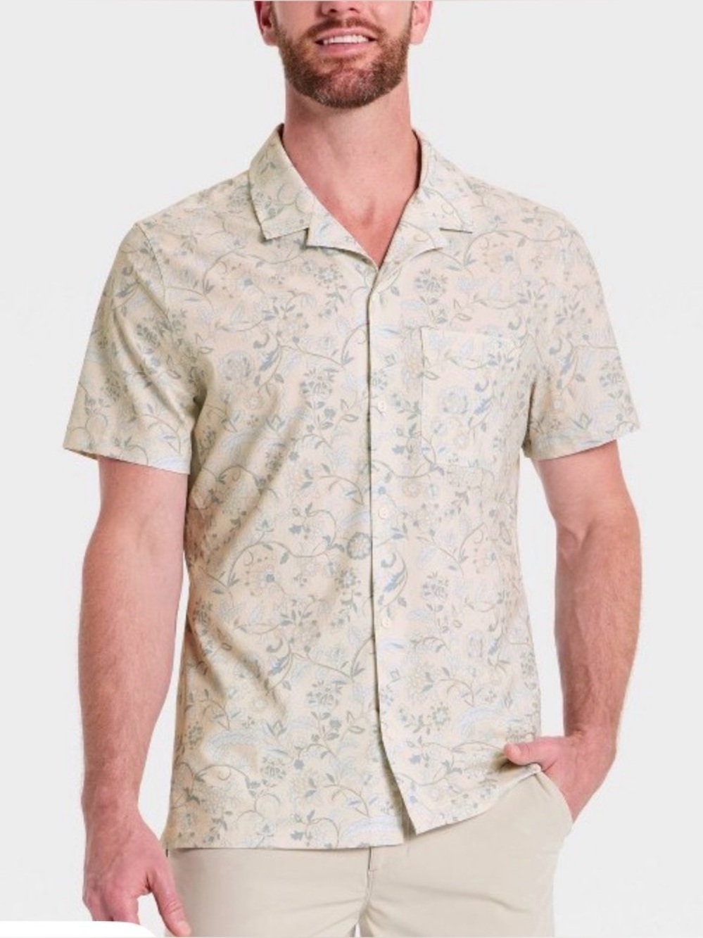 Men’s seersucker button down shirt